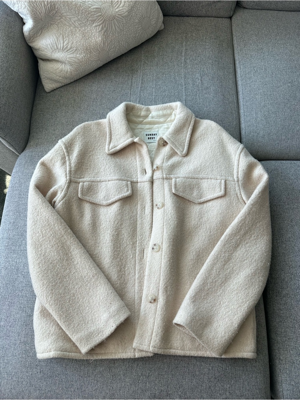 Sunday Best Cream/light pink Lightweight Jacket